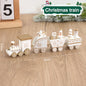 Christmas Wooden Train Merry Christmas Decorations for Home 2024 Xmas Tree Ornament  Navidad Noel Kids Gift Happy New Year 2025