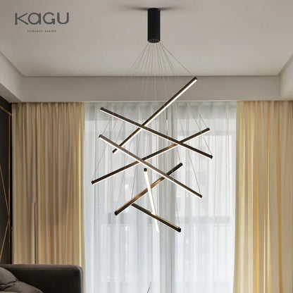 DecorBites™ LED Chandelier: Modern Luster Lighting for Stair Hall Bedroom Room Duplex Building