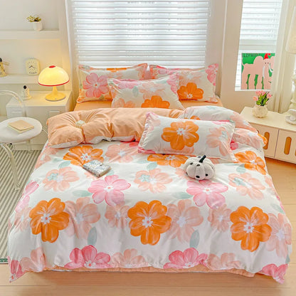 Juego de cama DecorBites™ Cozy Cotton para cama doble, kit de funda nórdica para otoño e invierno
