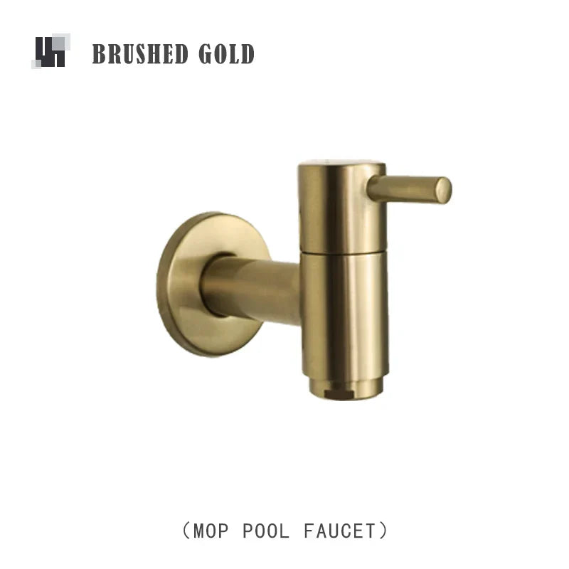 DecorBites™ Brass Black Wall Mount Garden Faucet for Extended Outdoor Use