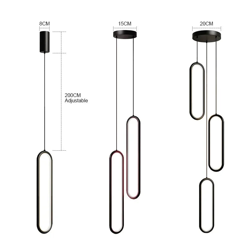 DecorBites™ LED Chandelier: Modern Living Room Dining Room Pendant Lights for Home Decor