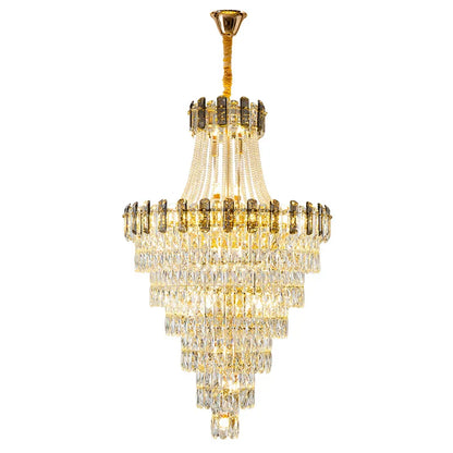 DecorBites™ Crystal Chandelier: Stylish High Spiral Staircase Pendant Lighting