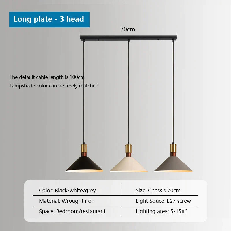 DecorBites™ Industrial Loft Pendant Lamps Iron Chandeliers for Home, Restaurant & Living Room