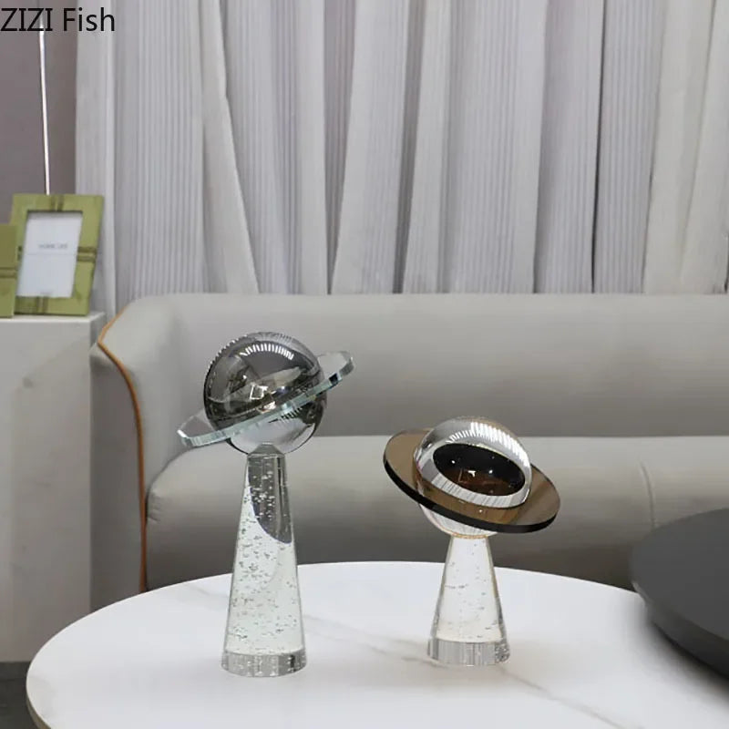 ديكوربايتس™ منحوتة مكتب على شكل نجمة كريستالية هندسية - ديكور جمالي للغرفة