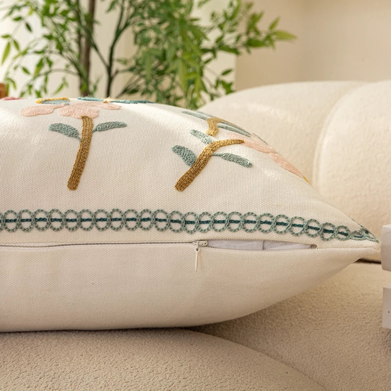 DecorBites™ Chic Floral Geometric Cushion Cover - 45x45cm