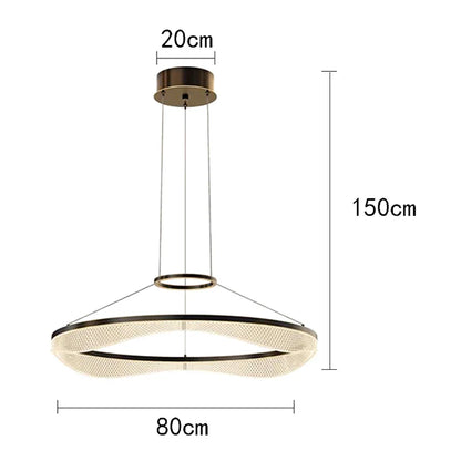 Modern Sculptural Ring Pendant Light Chandelier