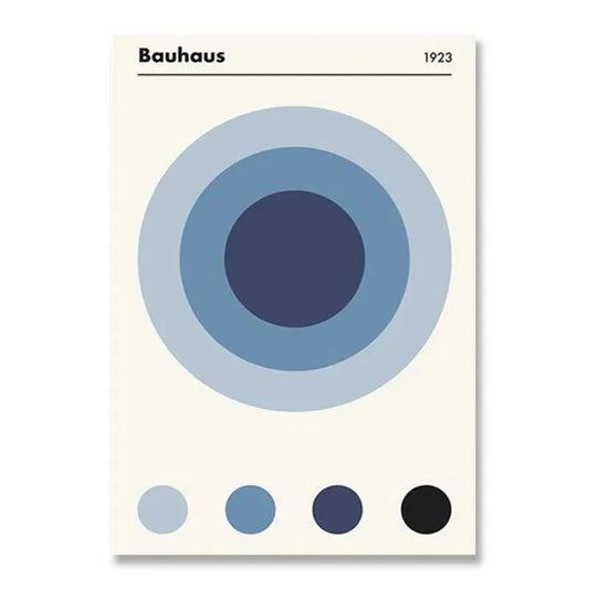 Modern Black & White Bauhaus Canvas Print - 5 / 50x70cm No Framed - Posters