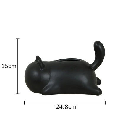 DecorBites™ Cat Ceramic Tissue Box Modern Home Decor