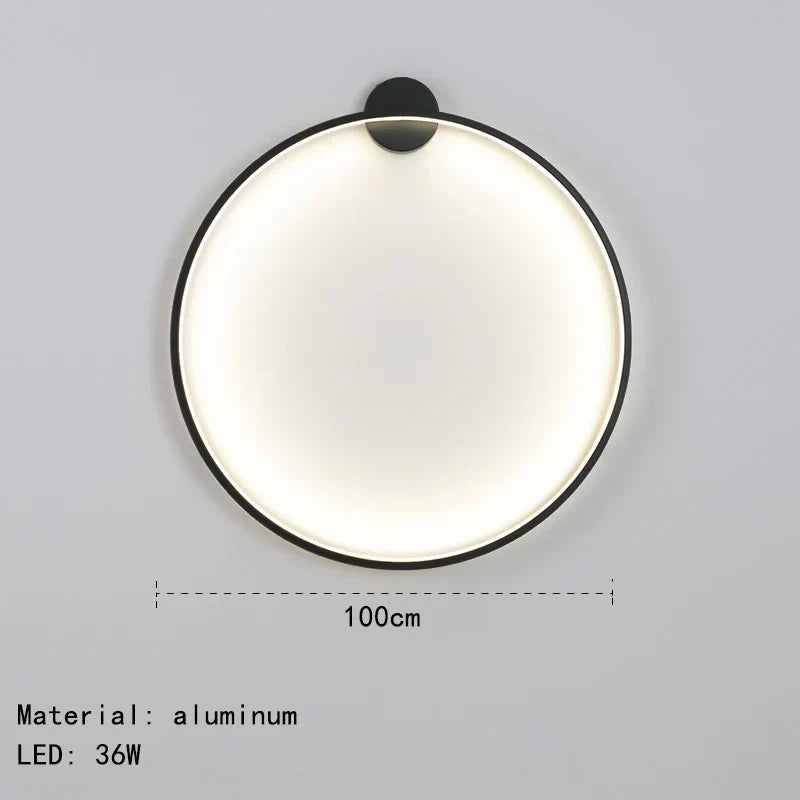 Decorbites™ Anillo Dorado Negro LED Luz de Pared para Salón Dormitorio Lámpara de Pared