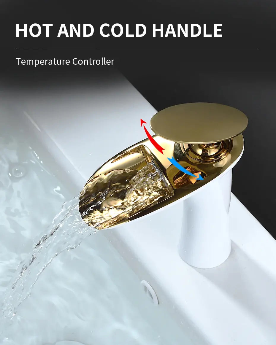 DecorBites™ Black Waterfall Bathroom Faucet Mixer Tap