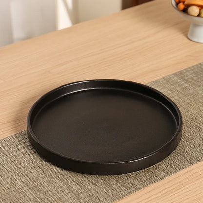 ديكوربايتس™ - وعاء سيراميك أسود لتدفئة النبيذ والساكي للمنزل، تصميم ياباني مصنوع يدويًا