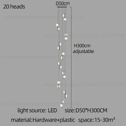 DecorBites™ LED Oval Chandelier for Modern Indoor Lighting in Bedroom and Living Room