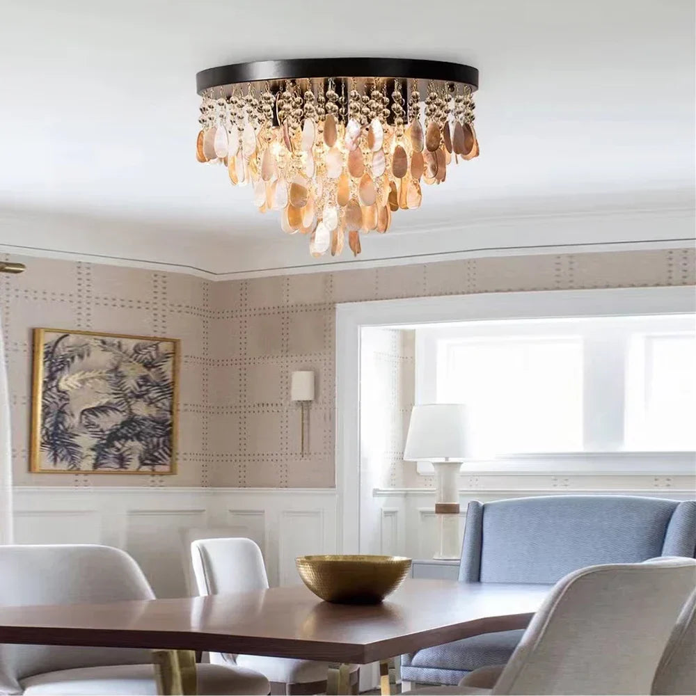 DecorBites™ Crystal LED Ceiling Lamps: Modern Chandeliers for Home Decor & Elegant Lighting