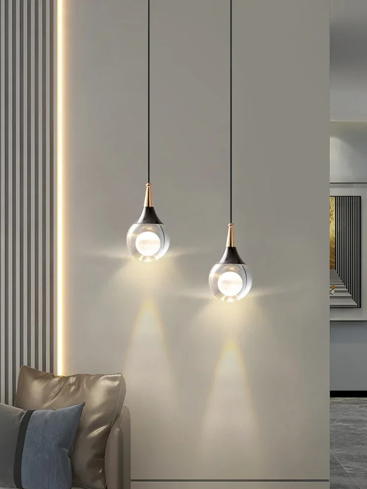 DecorBites™ Crystal LED Ball Pendant Chandelier for Dining Room, Bedroom, Kitchen, and Restaurant decor