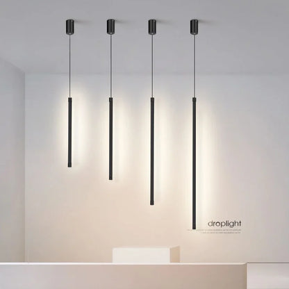 DecorBites™ Black Nordic LED Tube Pendant Light for Bedroom Restaurant Kitchen Dining Room