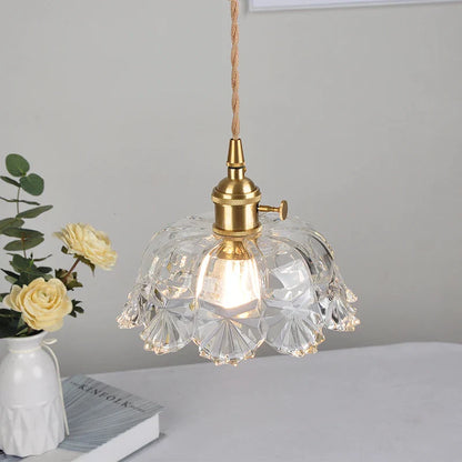 DecorBites™ Brass Glass LED Pendant Lights: Modern Nordic Hanging Lamp for Home Decor