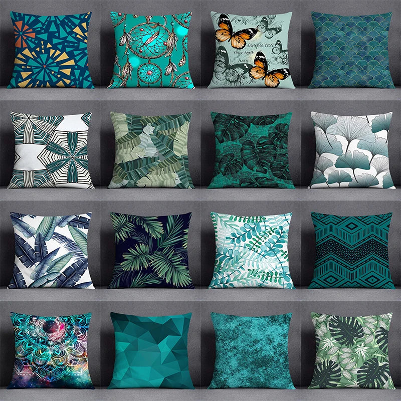 Nordic Leaf Pattern Pillowcase