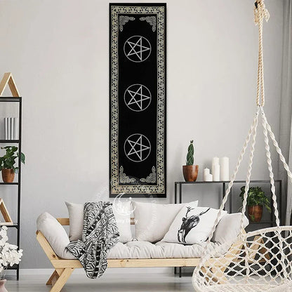 Decobites Indian Three Pentagram Tapestry Wall Hanging for Boho Room Decor