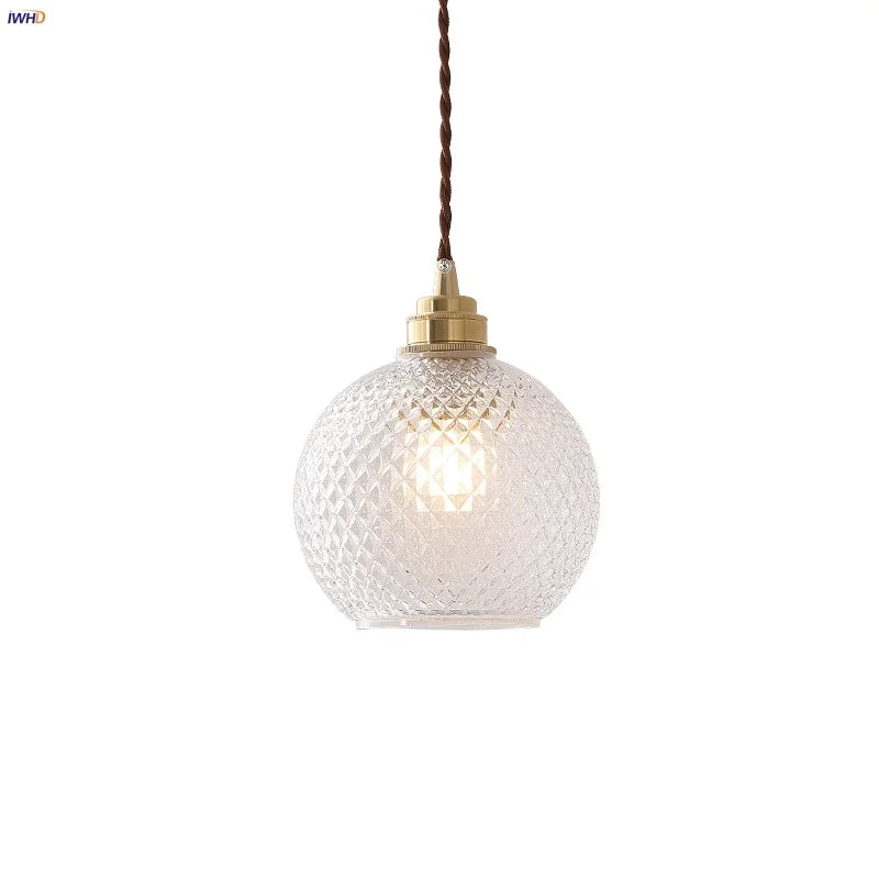 Lámpara colgante LED DecorBites™ con globo de cristal para porche, cocina o pasillo; lámpara colgante ajustable.