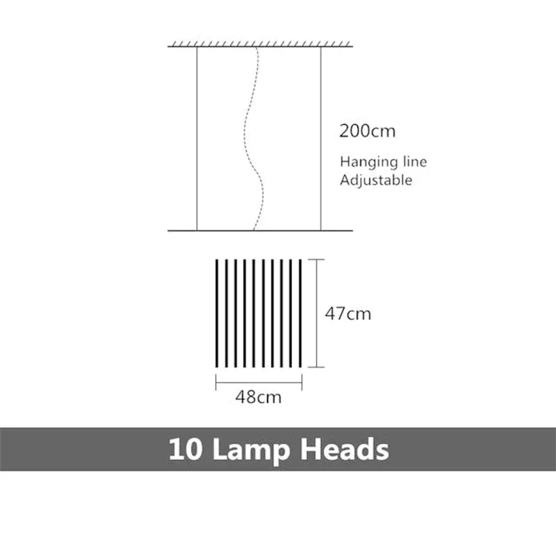 Decorbites™ Lámpara de techo LED para isla de cocina, salón, comedor, barra de iluminación