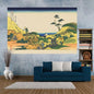 Decobites Ukiyo-E Kanagawa Landscape Tapestry: Japanese Scenery Wall Hanging for Aesthetic Home Decor