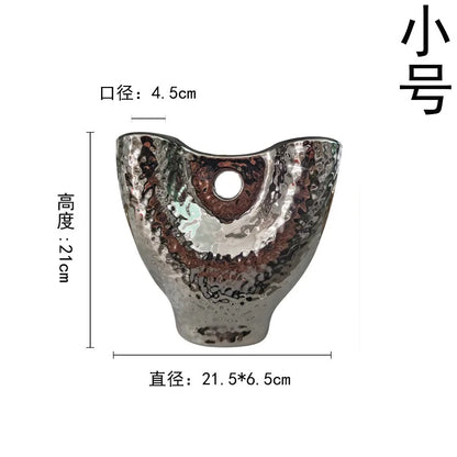 DecorBites™ Gold Vase with Hollow Branches - Ceramic Home Decor Accessory