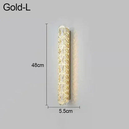 Apliques de pared DecorBites™ Crystal LED plateados | Diseño nórdico moderno para dormitorio y comedor