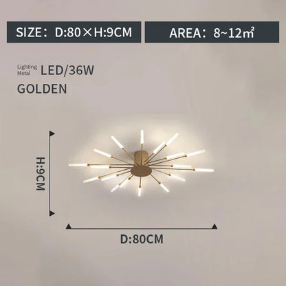 DecorBites™ LED Indoor Ceiling Light: Modern Art Luster for Bedroom Hall Living Kids Room