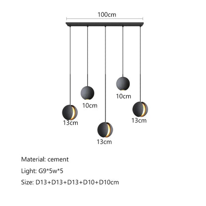 DecorBites™ Cement Planet Chandelier Hanging Lamp for Dining Room & Bedroom