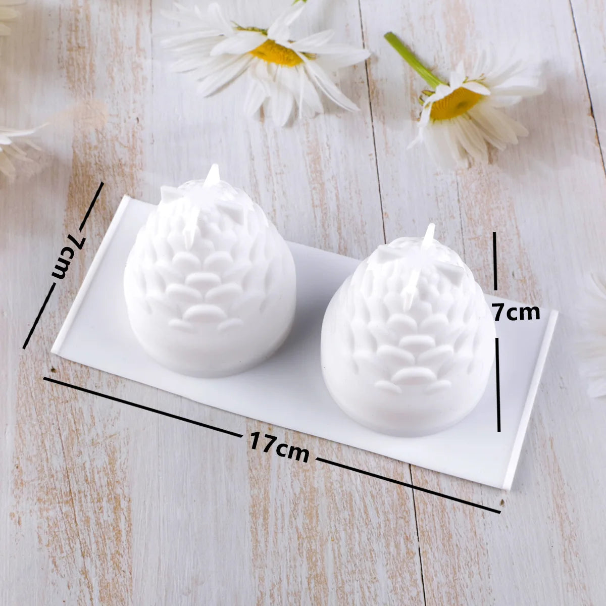 3D Pine Cone Candle Silicone Mold DIY Multicavity Pine Nut Resin Soap Making Set Chocolate Cake Ice Mould Christmas Decor Gift