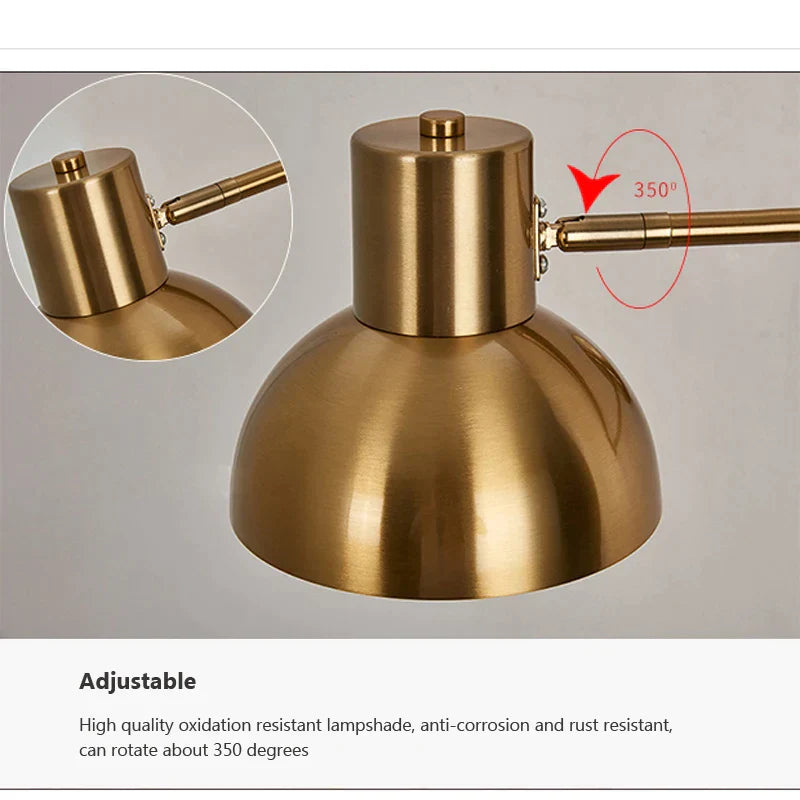 Lámpara de pared con brazo oscilante ajustable DecorBites™ para dormitorio, restaurante y ambiente de lujo