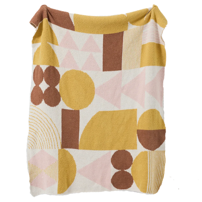 DecorBites™ Bohemian Flower Knitted Throw Blanket