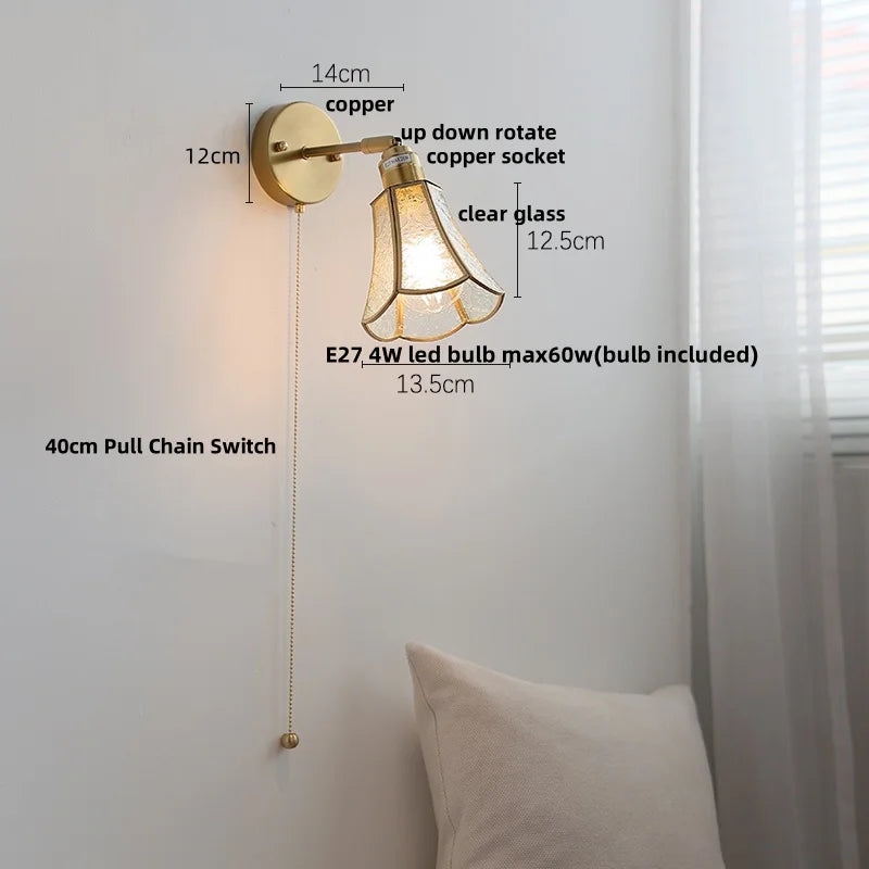 DecorBites™ LED Wall Sconce Modern Nordic Design with Pull Chain Switch