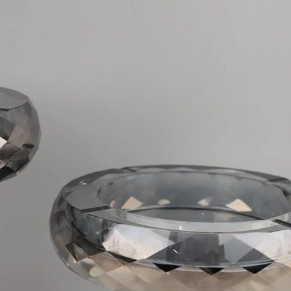 ديكوربايتس™ صينية تخزين مجوهرات زجاجية هندسية للفاكهة، صينية ديكور منزلي