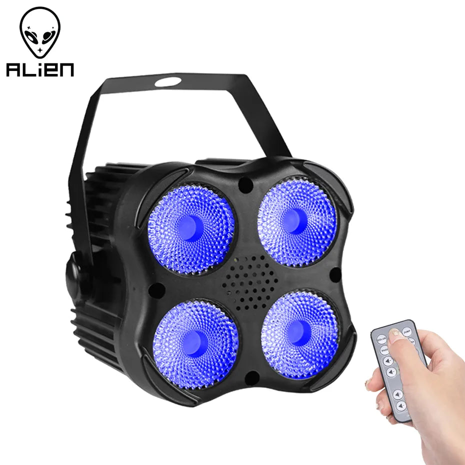 Decorbites™ 4x8W Mini RGBW LED Bühnen-Par-Licht für Party, DJ, Tanz - Weihnachten, Hochzeit, Bar