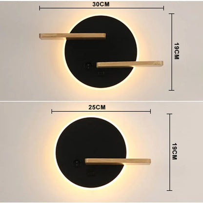 DecorBites™ LED Wall Lamp with USB Charging Port and Switch - Indoor Lighting for Bedside