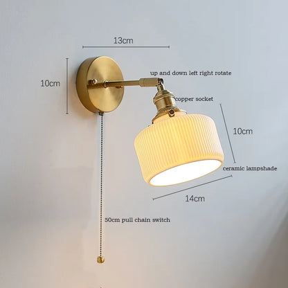 DecorBites™ Ceramic LED Wall Sconce Lamp for Bathroom Bedroom Living Room Mirror Lighting