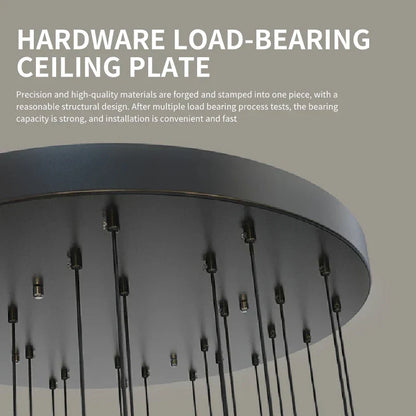 Lámpara colgante tipo araña DecorBites™ Crystal Bubble - Accesorio moderno para escaleras