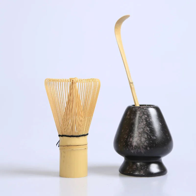 DecorBites™ Japanese Bamboo Tea Ceremony Set Matcha Whisk Brush Grinder Tools