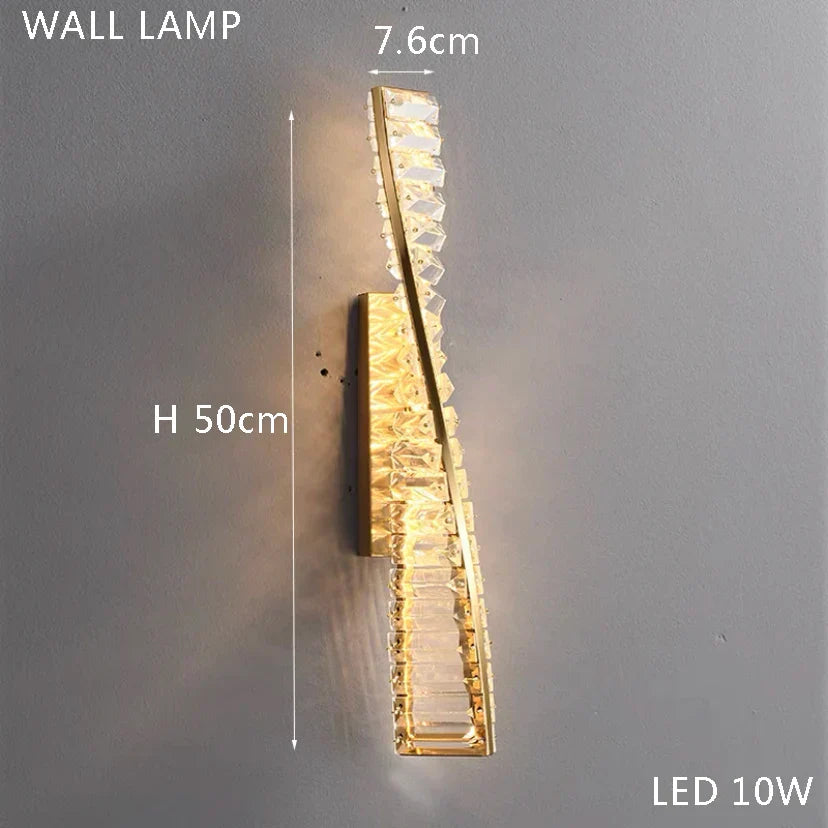 Lámparas de techo de cobre cristal de oro Decorbites™ LED modernas para decoración e iluminación de habitaciones del hogar