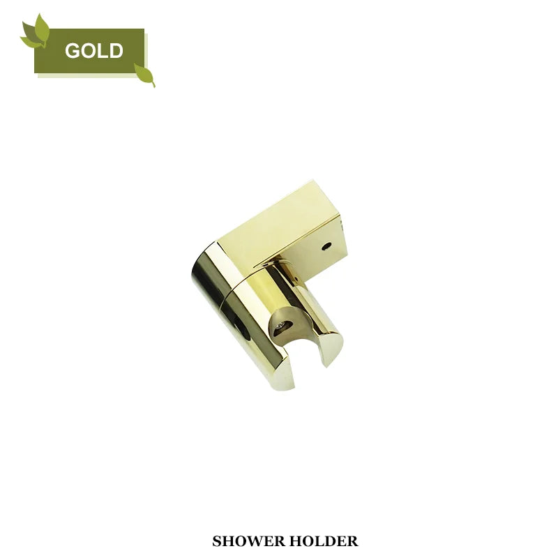 DecorBites™ Gold ABS Shower Head Holder Stand Rotatable Bracket Bathroom Accessories