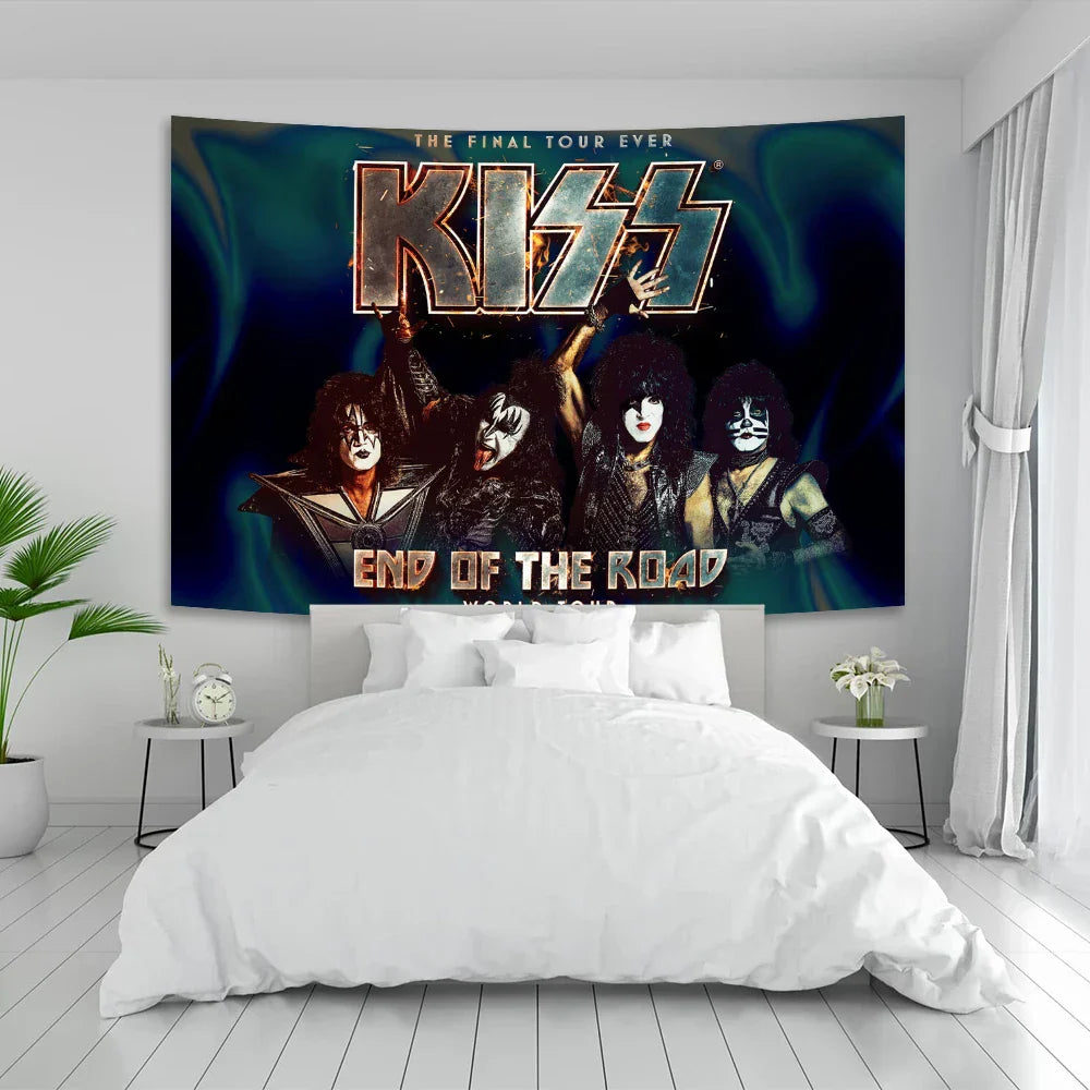 Decobites KISS Band Canvas Tapestry Wall Art Decor for Living Room & Bedroom