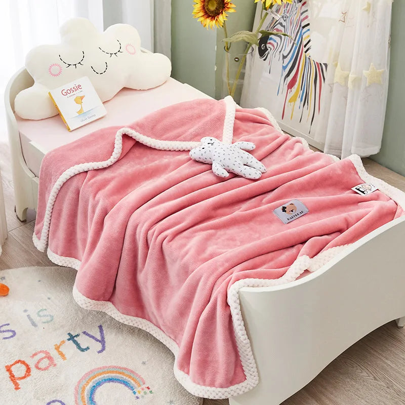 Manta de Siesta de Franela Decorbites™ para Niños - Cubierta Ligera y Acogedora para Cama Individual
