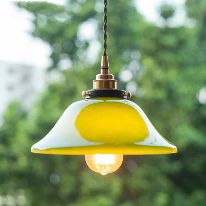 DecorBites™ Green Glass LED Pendant Light for Home, Restaurant, Bar, and Loft Style Decor.