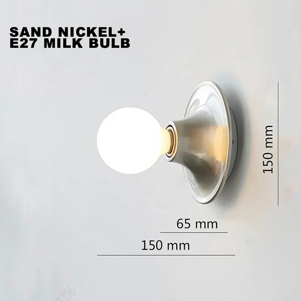 DecorBites™ LED Macaron Wall Lamp: Retro Colorful Bedroom Light, E27 Living Room Lighting