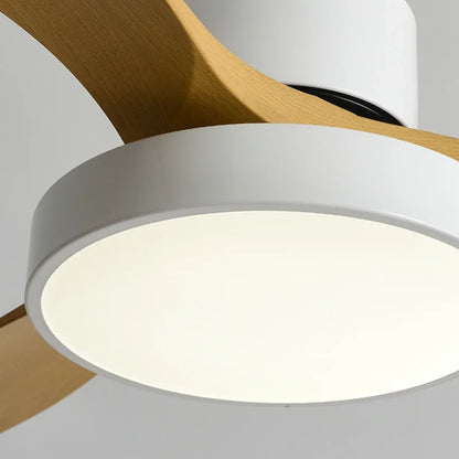 مروحة سقف DecorBites™ بمحرك نحاسي ثلاثي الشفرات مقاس 42/52 بوصة باللونين الأبيض والأسود مع جهاز تحكم عن بعد