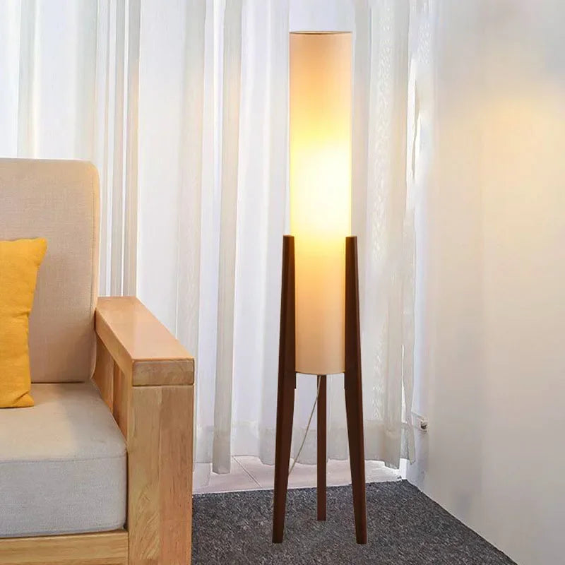 Wood Vintage Floor Lamp