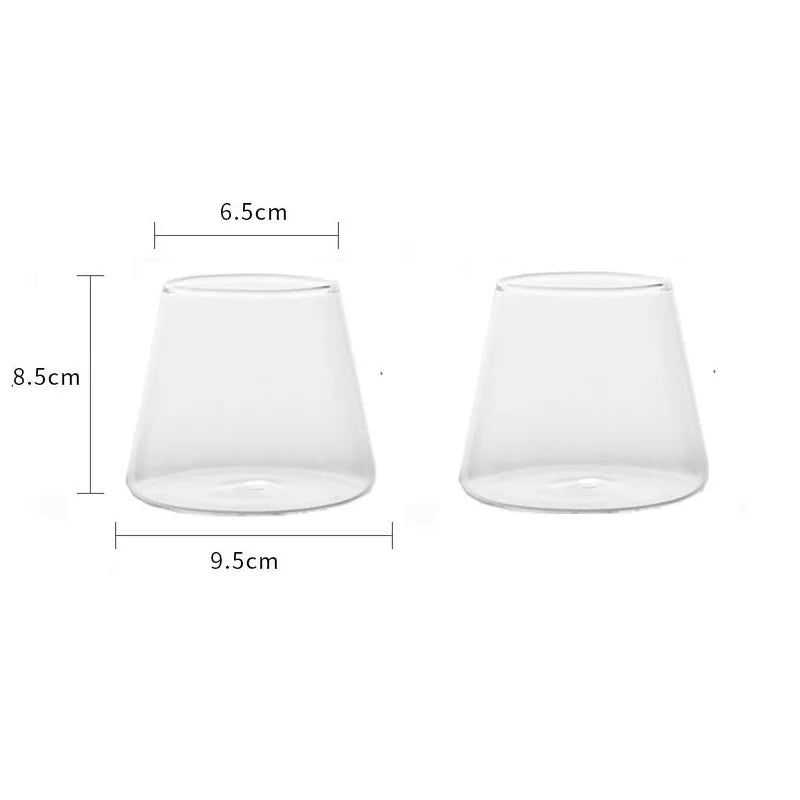 DecorBites™ Clear Glass Water Cup Coffee Mug Juice Drink Bottle Kitchen Tableware