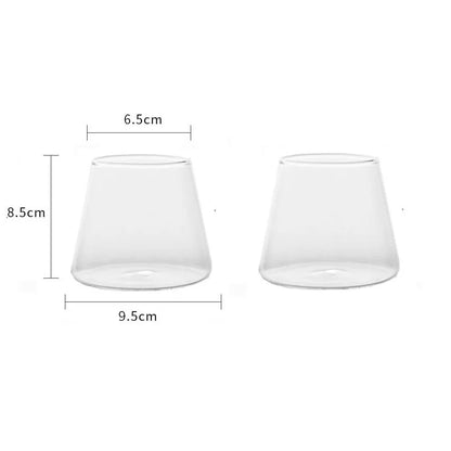 DecorBites™ Clear Glass Water Cup Coffee Mug Juice Drink Bottle Kitchen Tableware