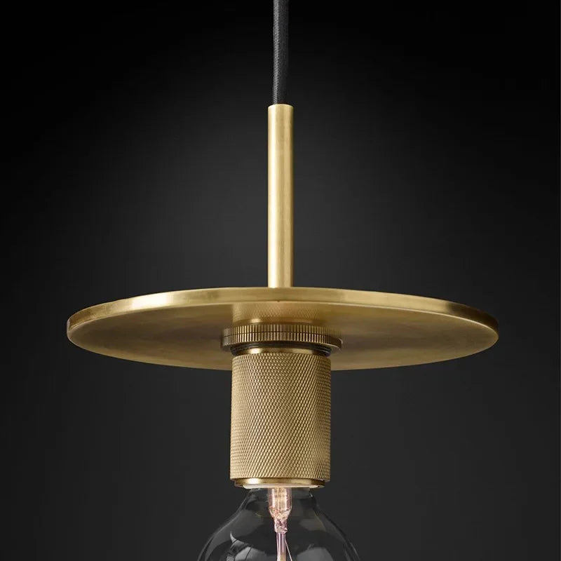 DecorBites™ Gold LED Pendant Light – Luxury Nordic Retro Design